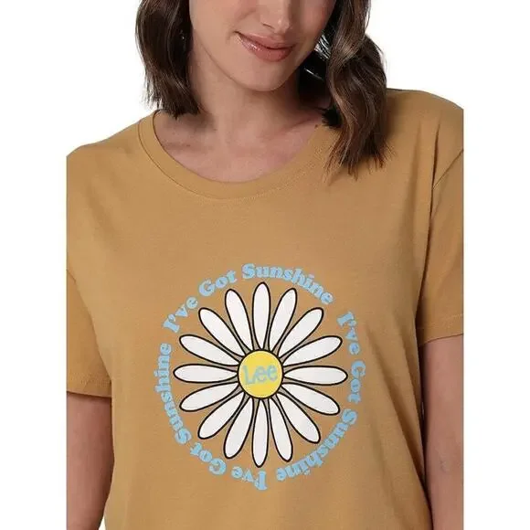 NWT Lee Legendary Scoop Neck Short Sleeve Boyfriend Tee Shirt Womens Size Medium - Picture 2 of 5